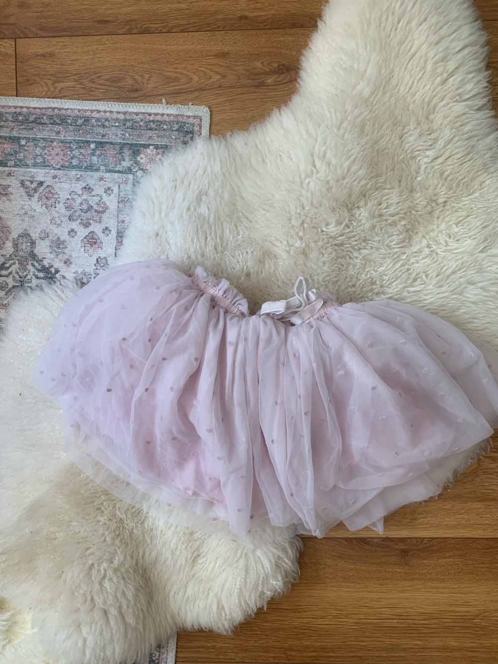Lottie skirt - petite heart flocking